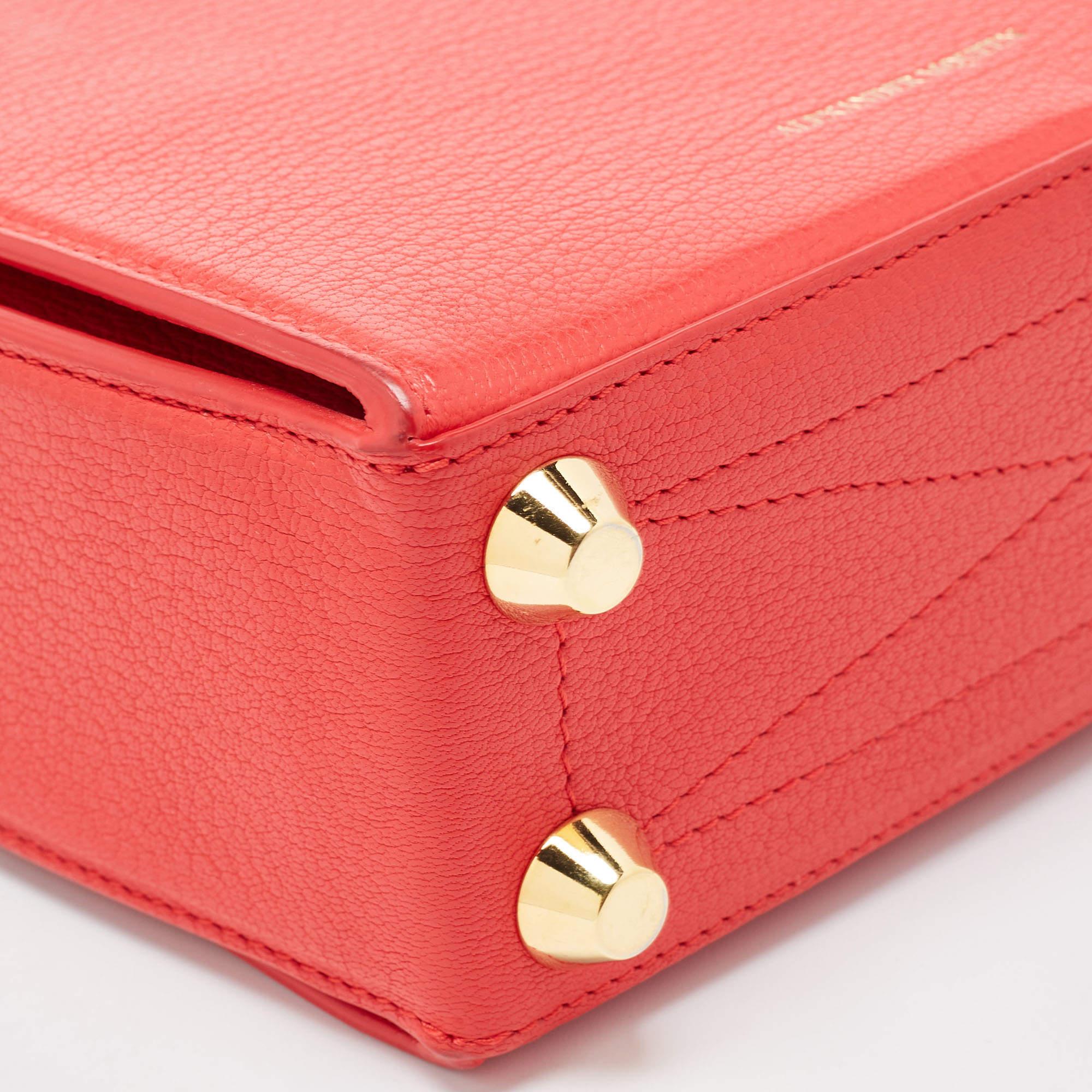 Alexander McQueen Red Leather Box Shoulder Bag 6