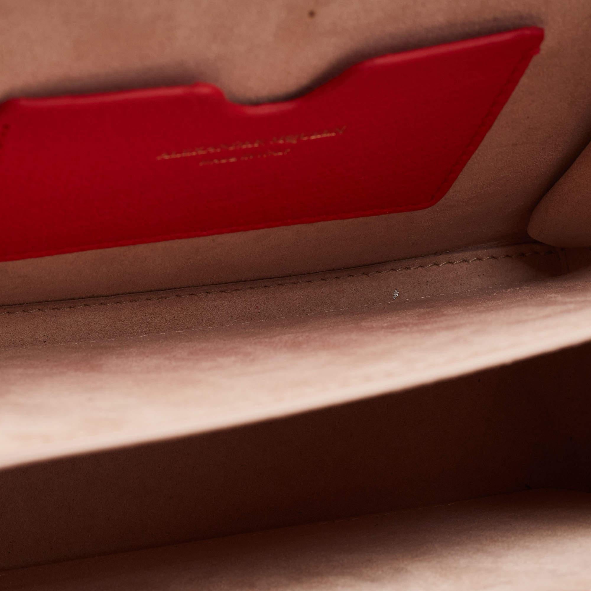 Alexander McQueen Red Leather Box Shoulder Bag 1