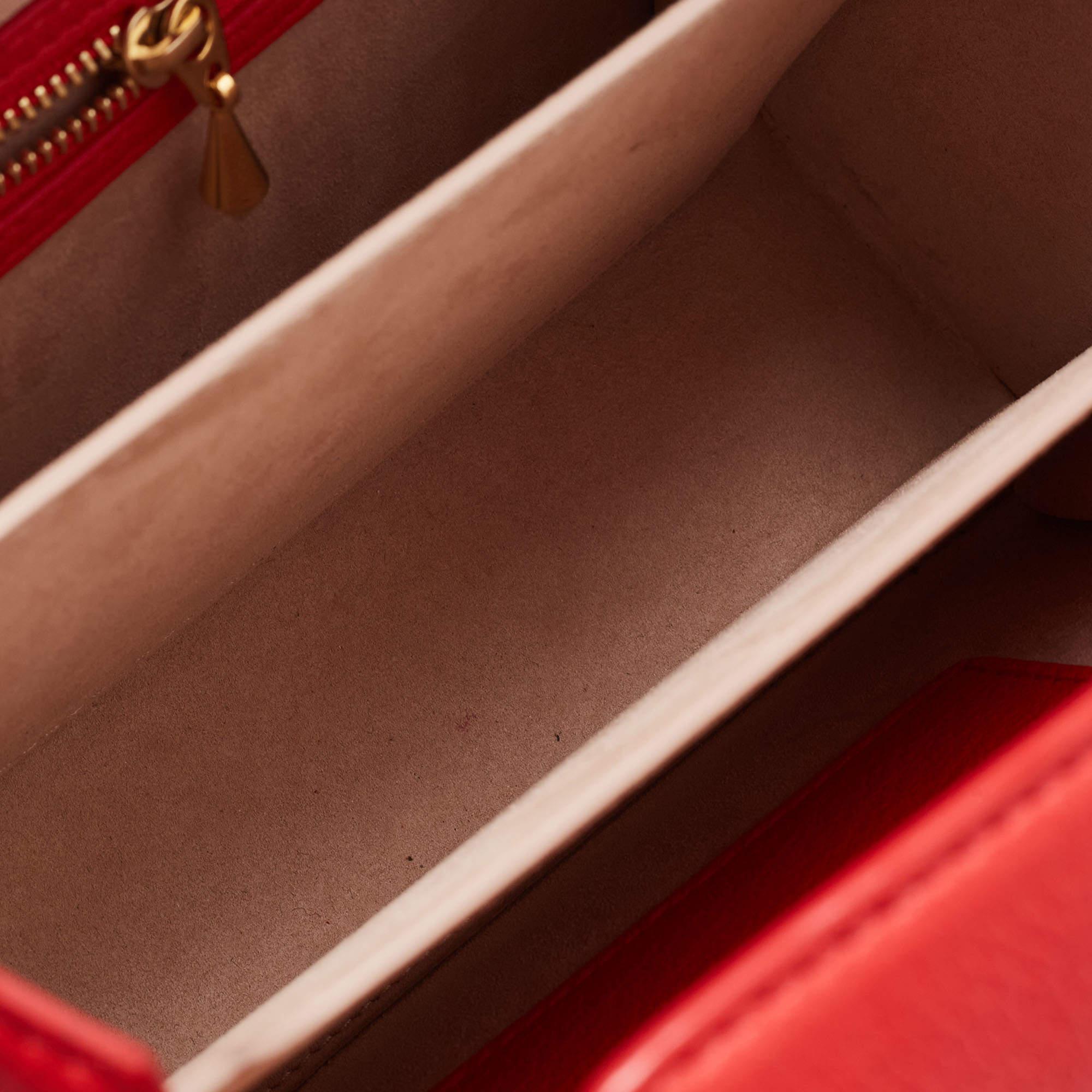 Alexander McQueen Red Leather Box Shoulder Bag 2