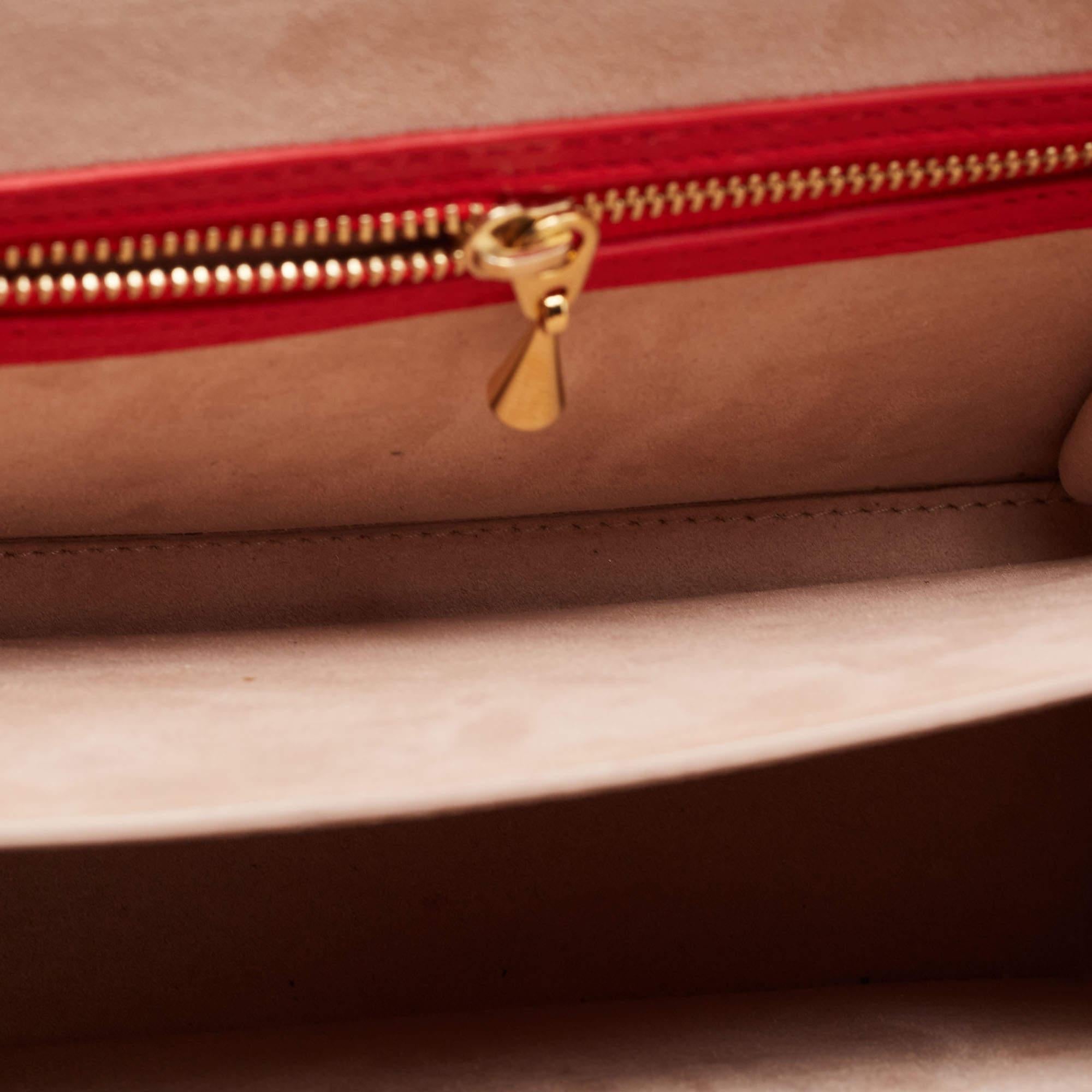 Alexander McQueen Red Leather Box Shoulder Bag 3