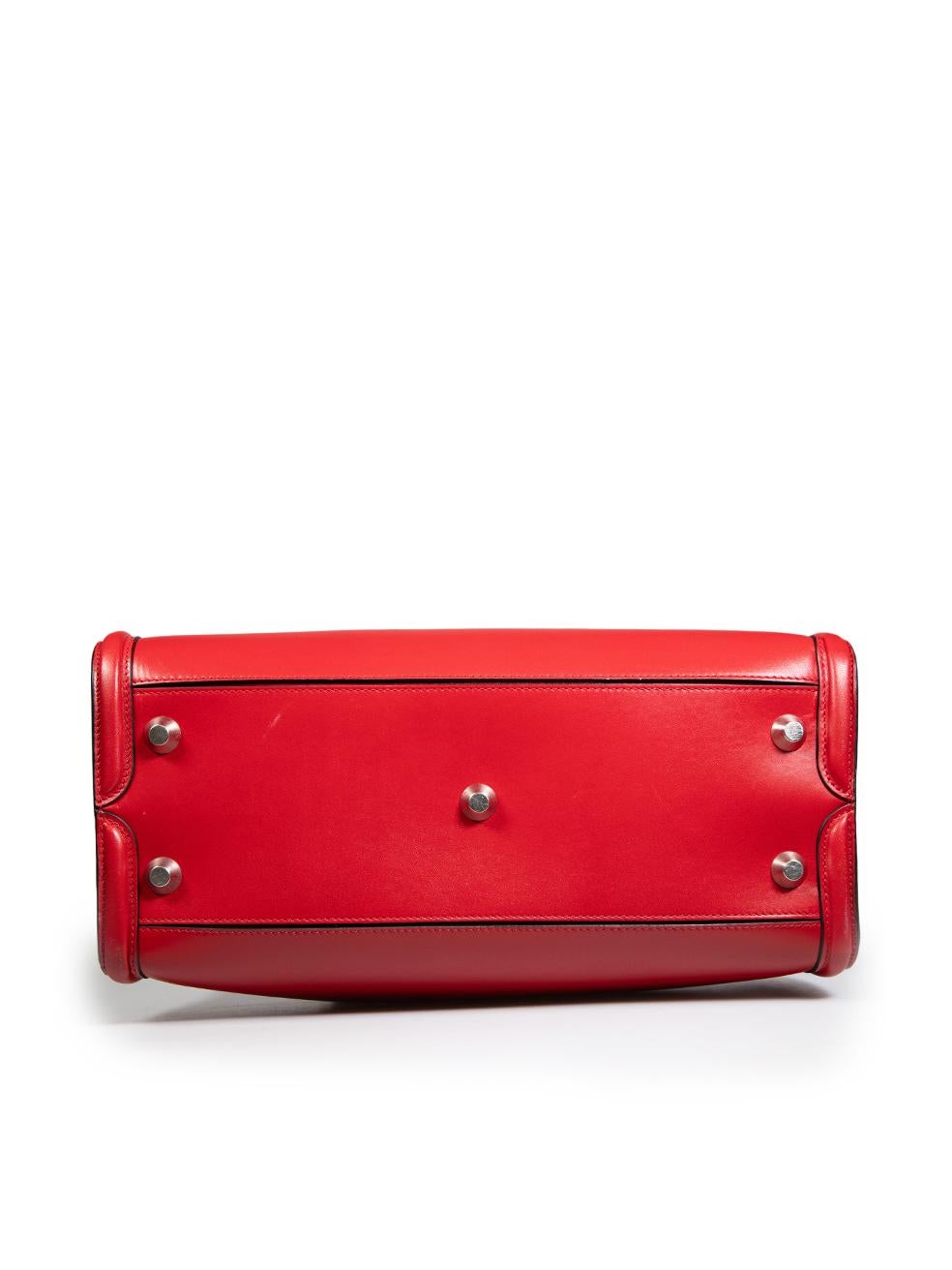 Women's Alexander McQueen Red Leather Heroine Open Handbag