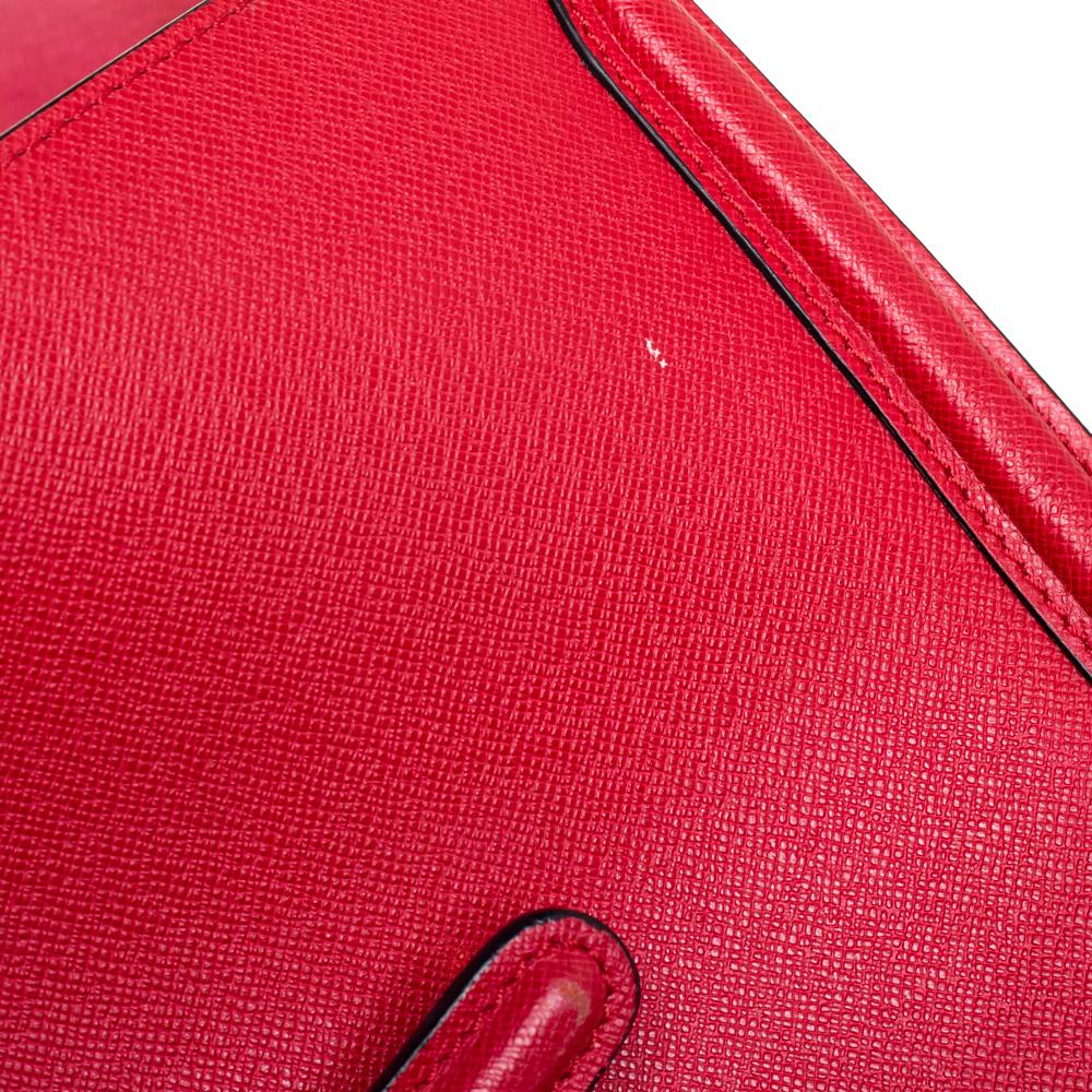 Alexander McQueen Red Leather Heroine Shoulder Bag 5