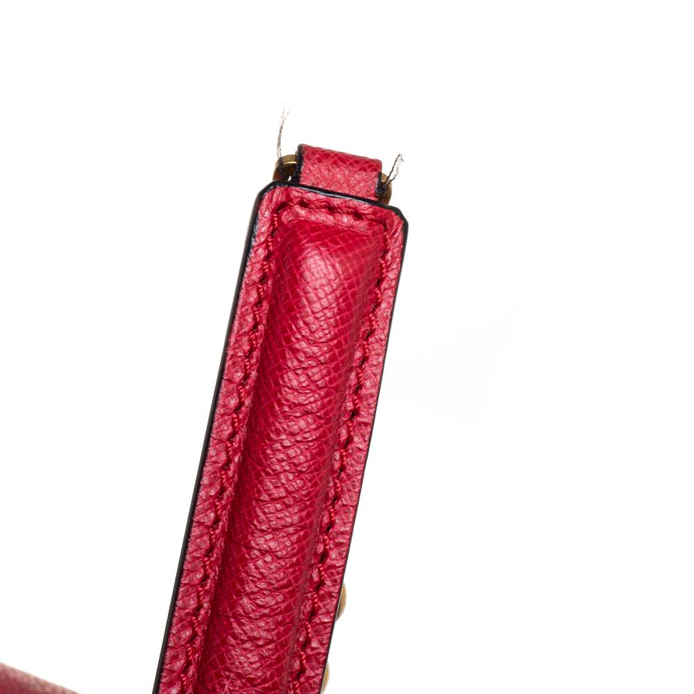 Alexander McQueen Red Leather Heroine Shoulder Bag 6