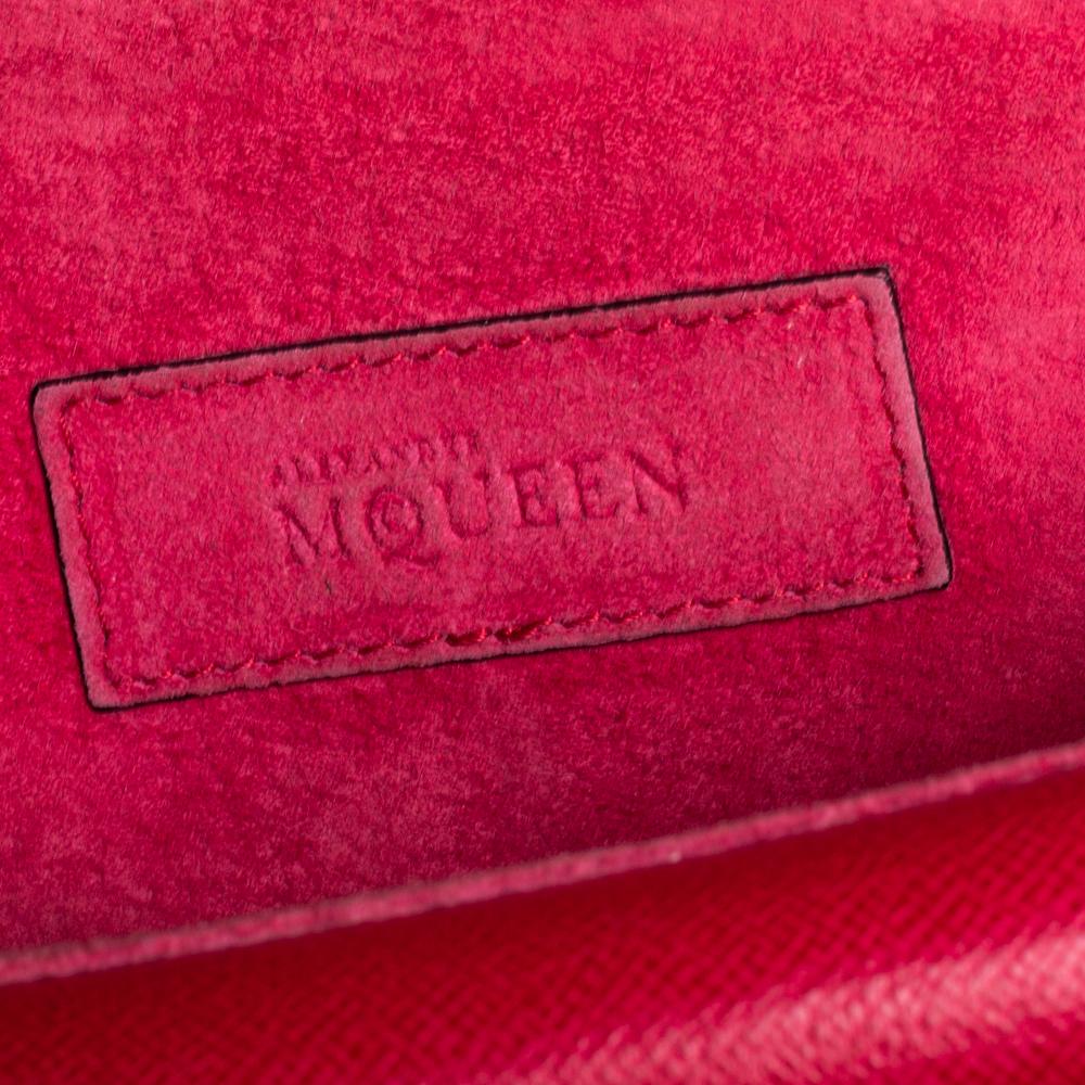 Alexander McQueen Red Leather Heroine Shoulder Bag 8