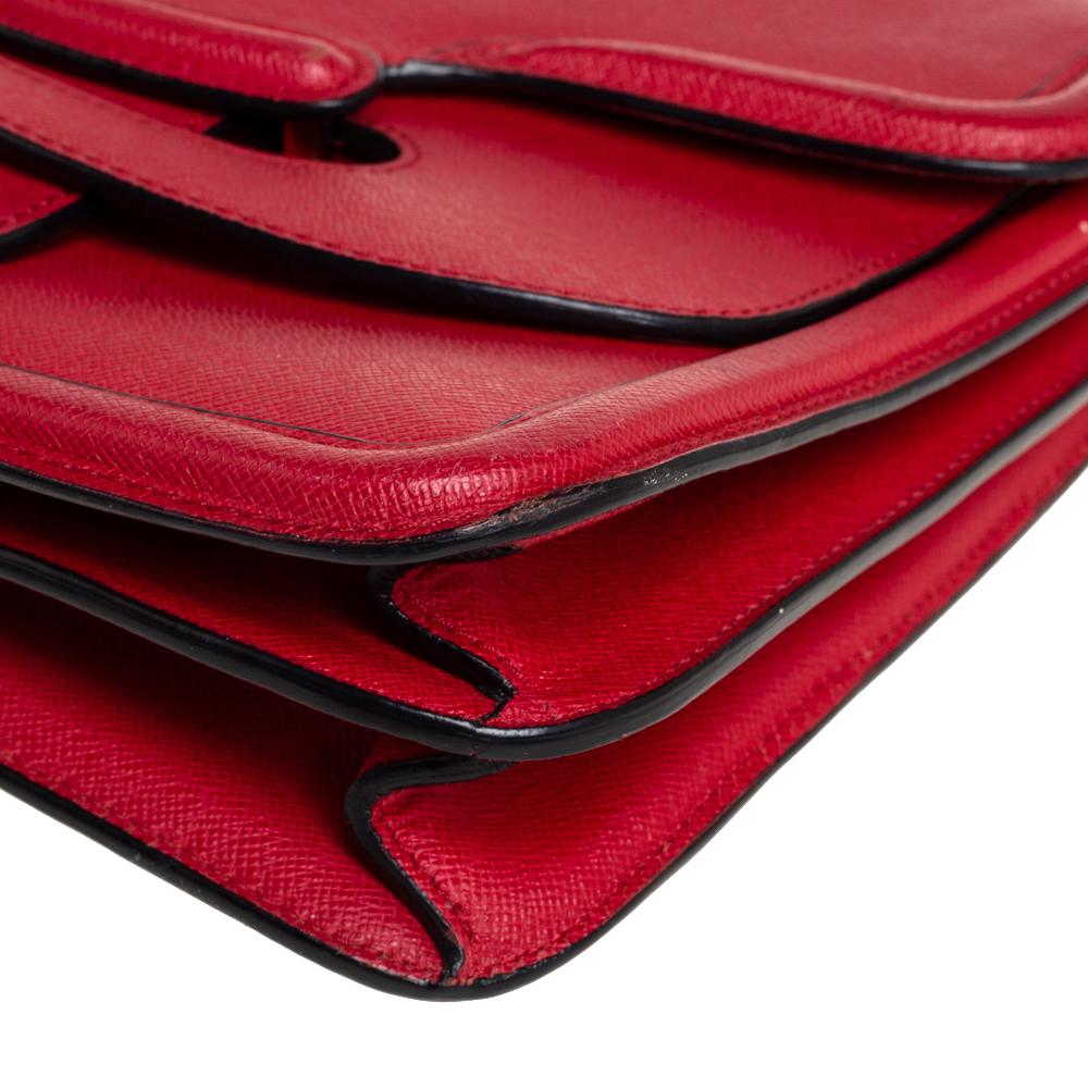 Alexander McQueen Red Leather Heroine Shoulder Bag 1