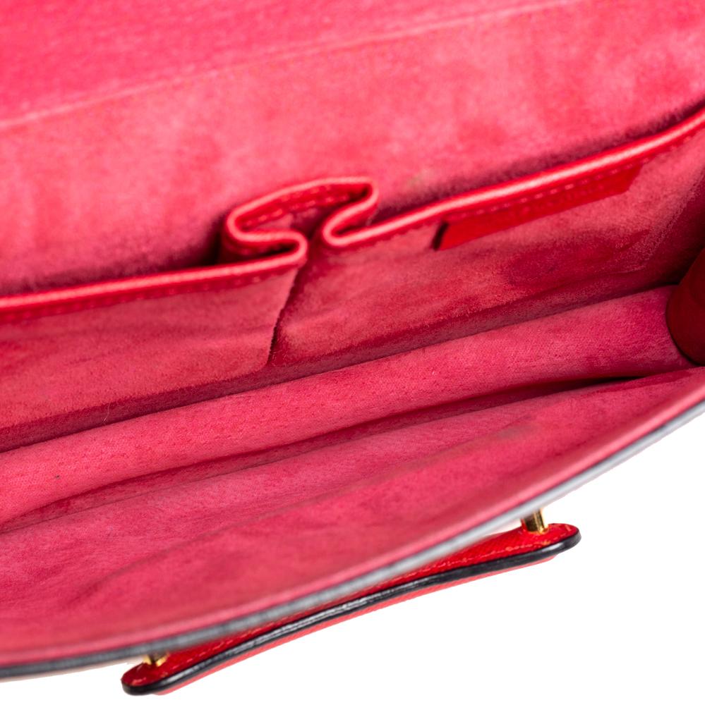 Alexander McQueen Red Leather Heroine Shoulder Bag 3