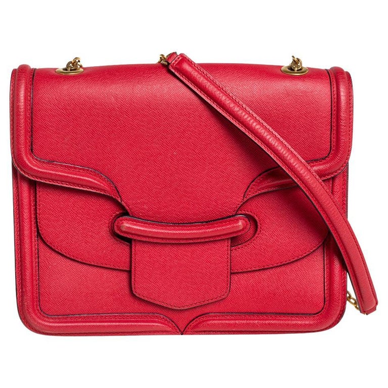 HEROING Red Pebbled Faux Leather Crossbody Phone Pouch Bag Purse