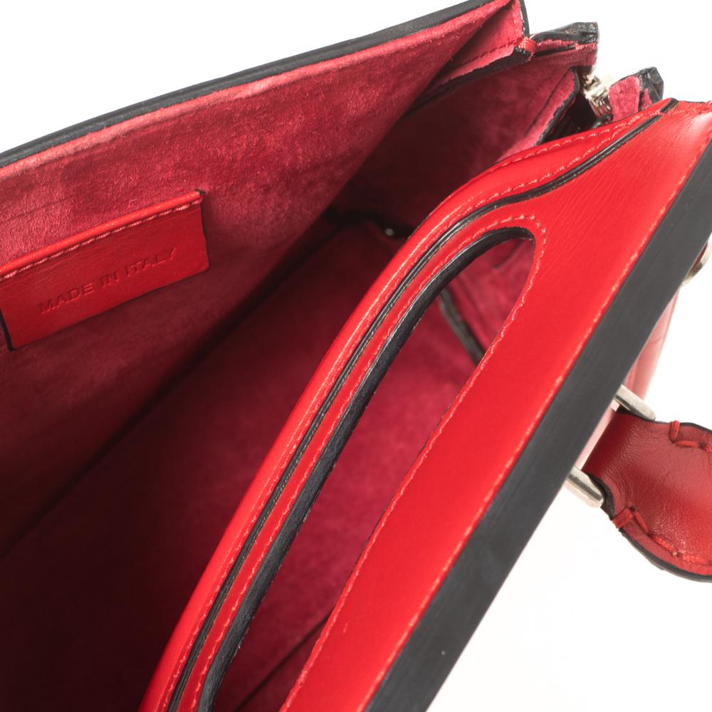 Alexander McQueen Red Leather Mini Heroine Bag 3