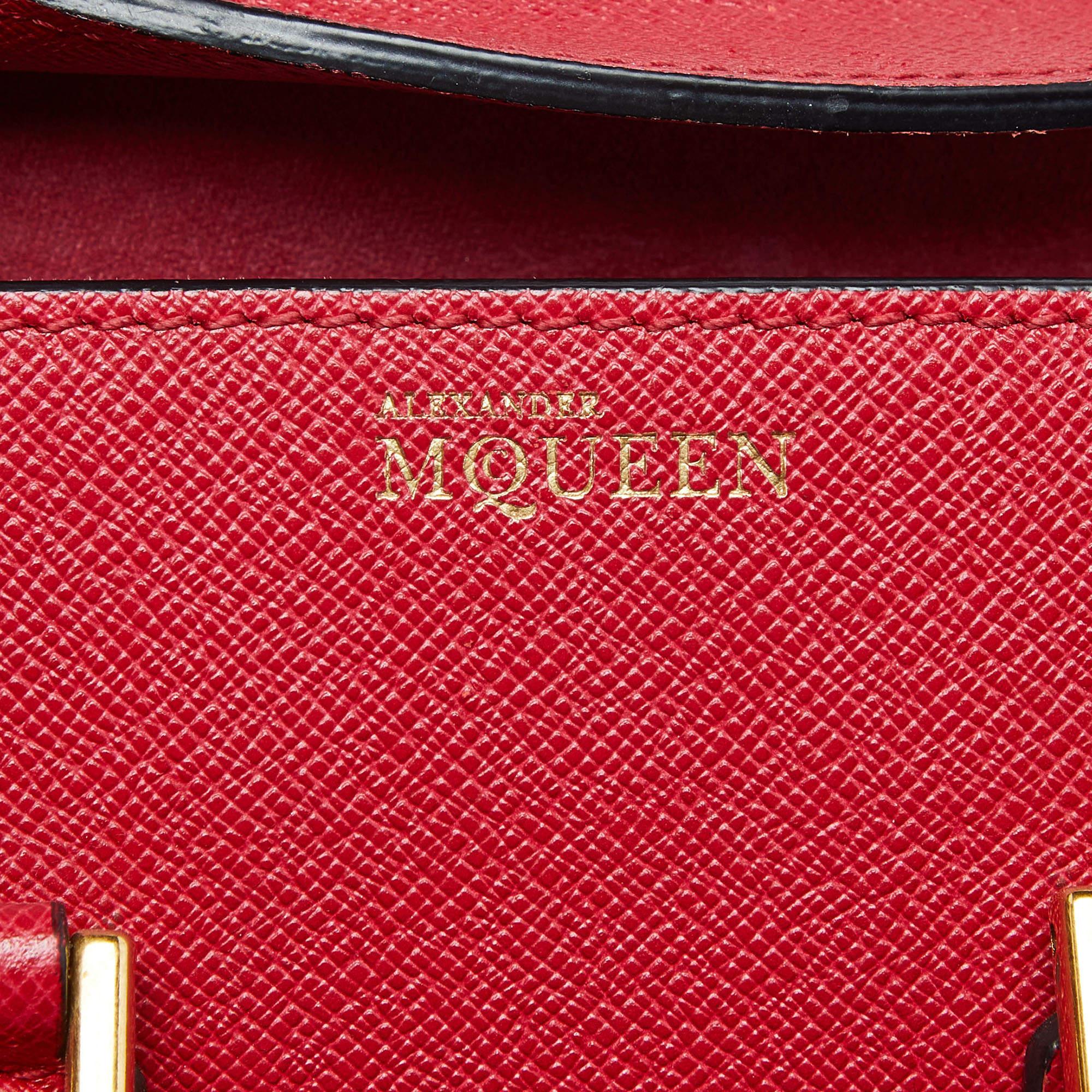 Alexander McQueen Red Leather Mini Heroine Bag For Sale 6