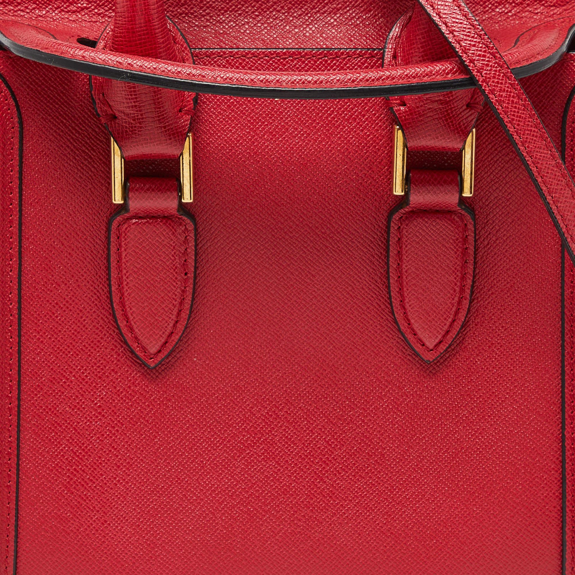 Alexander McQueen Red Leather Mini Heroine Bag For Sale 7