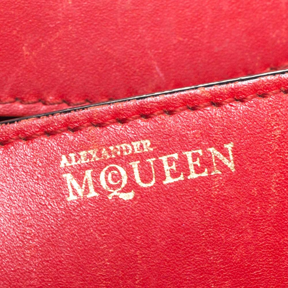 Alexander McQueen Red Leather Mini Heroine Bag 8