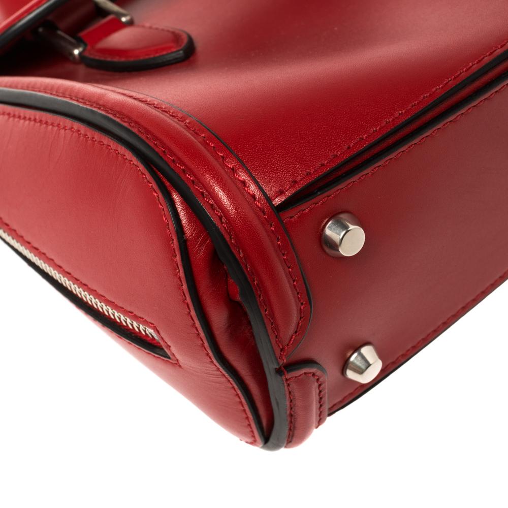 Women's Alexander McQueen Red Leather Mini Heroine Bag