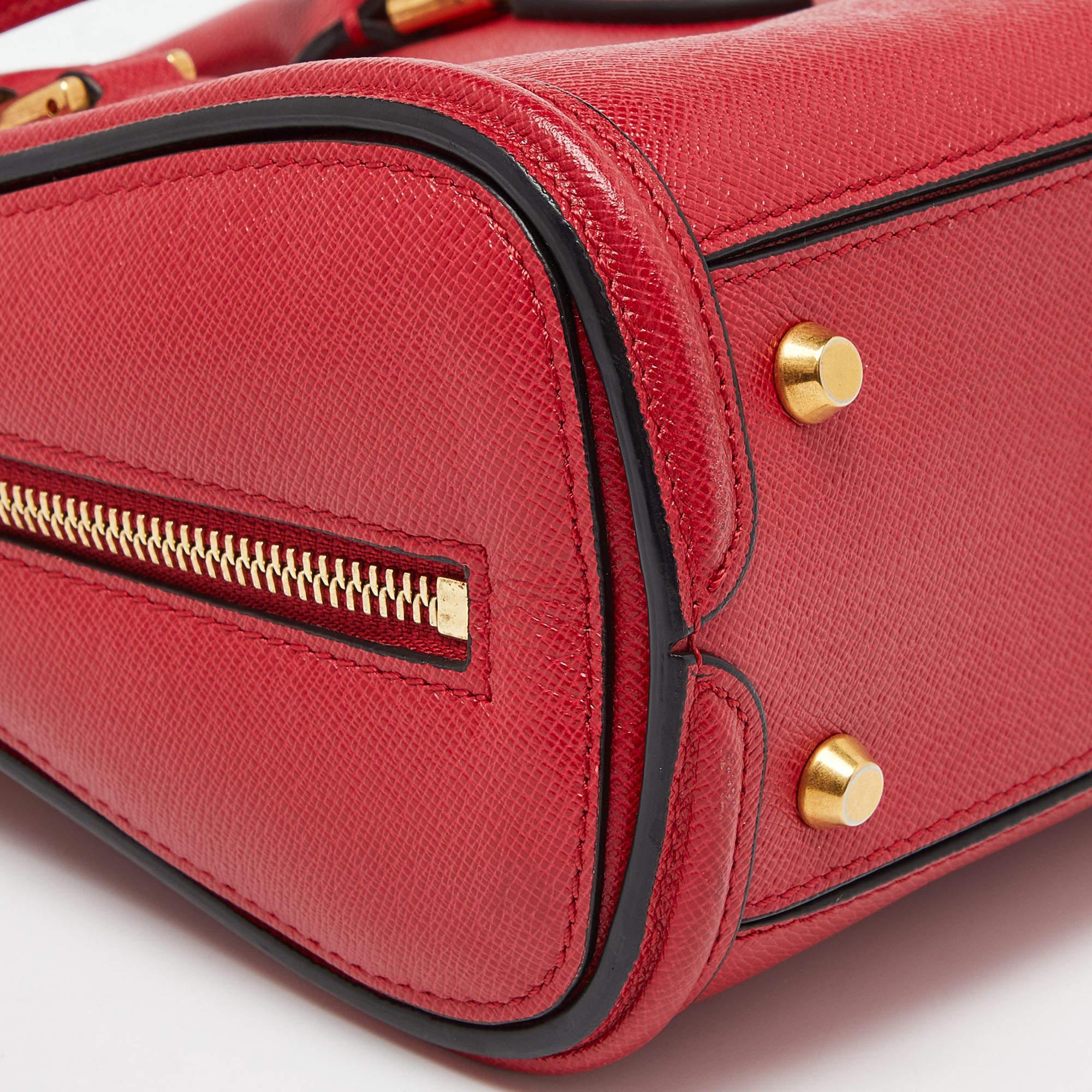 Alexander McQueen - Mini sac en cuir rouge pour héroïne en vente 3