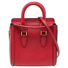 Alexander McQueen Red Leather Mini Heroine Bag