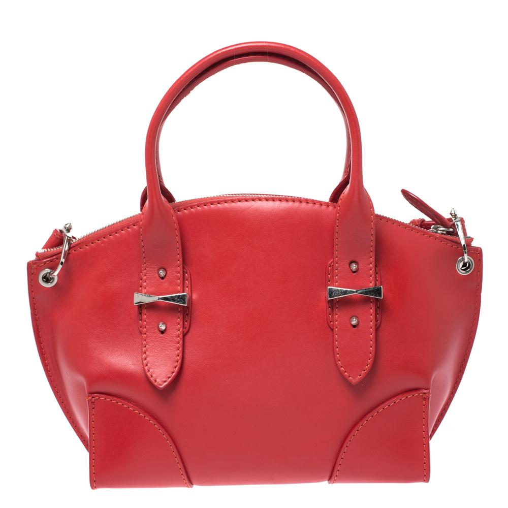 Women's Alexander McQueen Red Leather Small Legend Tote