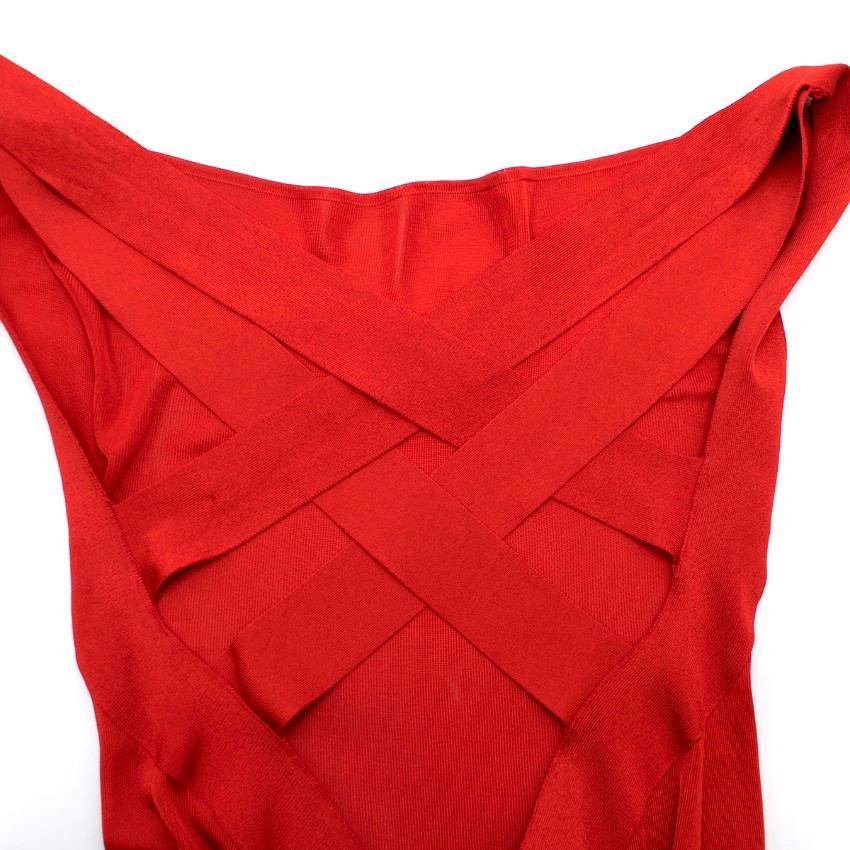Alexander McQueen Red Lightweight Knit Cowl Neck Gown US 8 2
