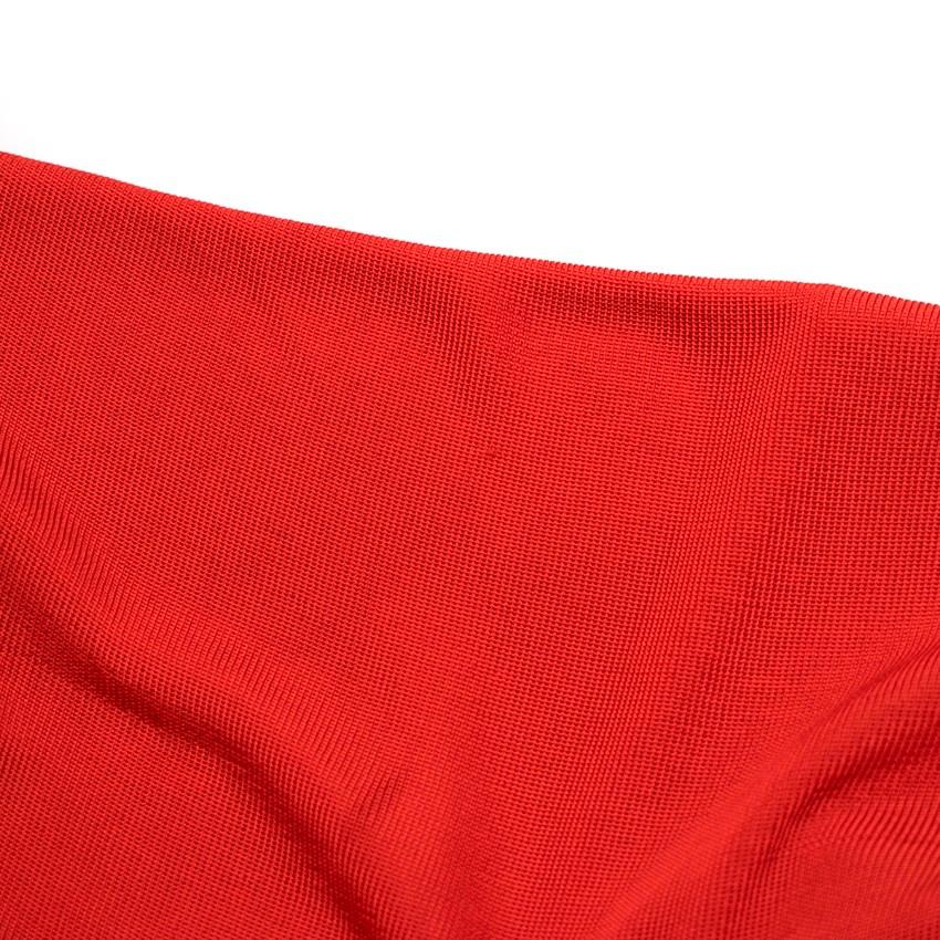 Alexander McQueen Red Lightweight Knit Cowl Neck Gown US 8 4