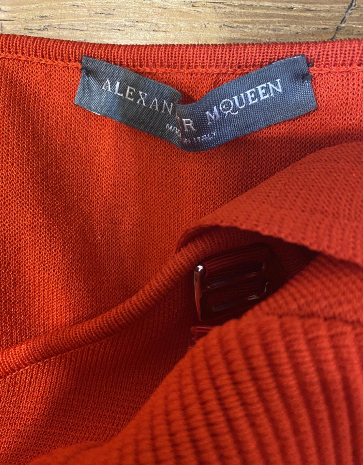 Alexander McQueen red long Dress For Sale 1