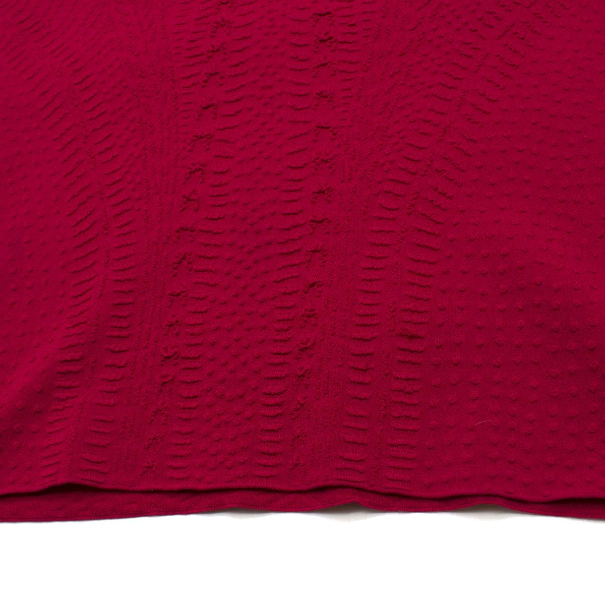 Alexander McQueen red matelasse-knit dress US 10 For Sale 1