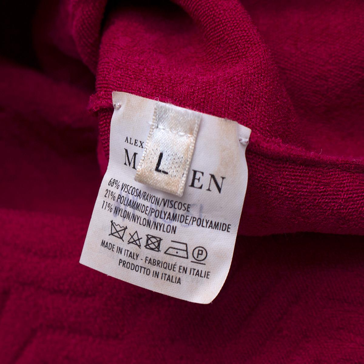 Alexander McQueen red matelasse-knit dress US 10 For Sale 2