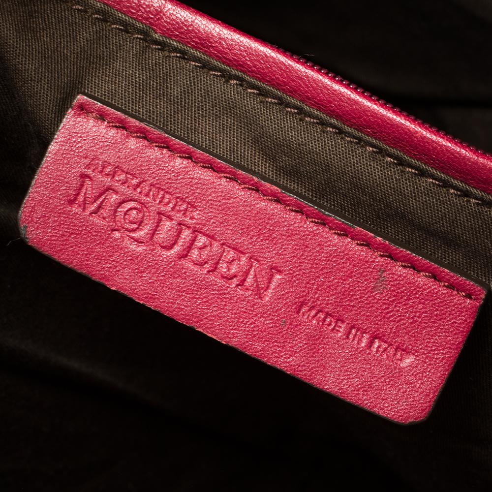 Women's Alexander McQueen Red Patent Leather Satchel For Sale