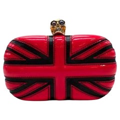 Alexander McQueen Red Patent-leather Union Jack Clutch
