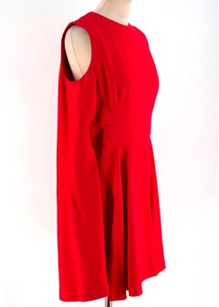 Alexander Mcqueen Red Pleated Playsuit US 8