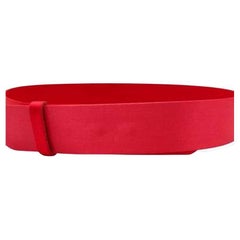 Alexander McQueen Red Satin Wide Belt XS