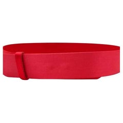 Alexander McQueen Red Satin Wide Belt XS