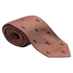 Alexander McQueen Red Skull Printed Tie