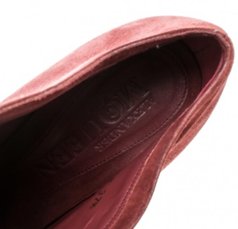 Alexander McQueen Botines de ante rojo Talla 37.5 en venta 1
