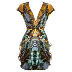 Alexander McQueen reptile print organza 'Plato's Atlantis' mini dress, ss 2010