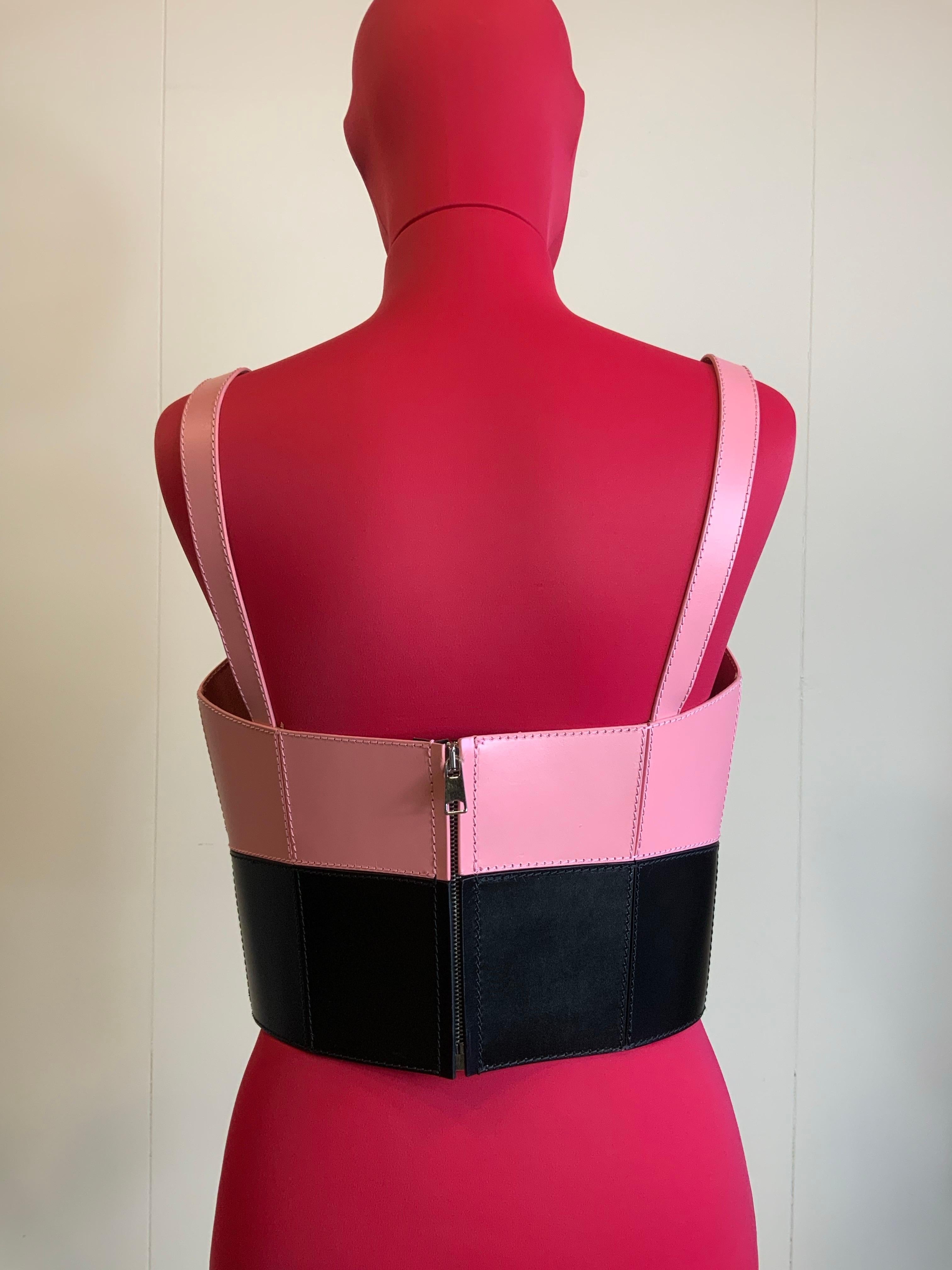 Alexander McQueen Resort 19  bustier cuir Top Unisexe en vente