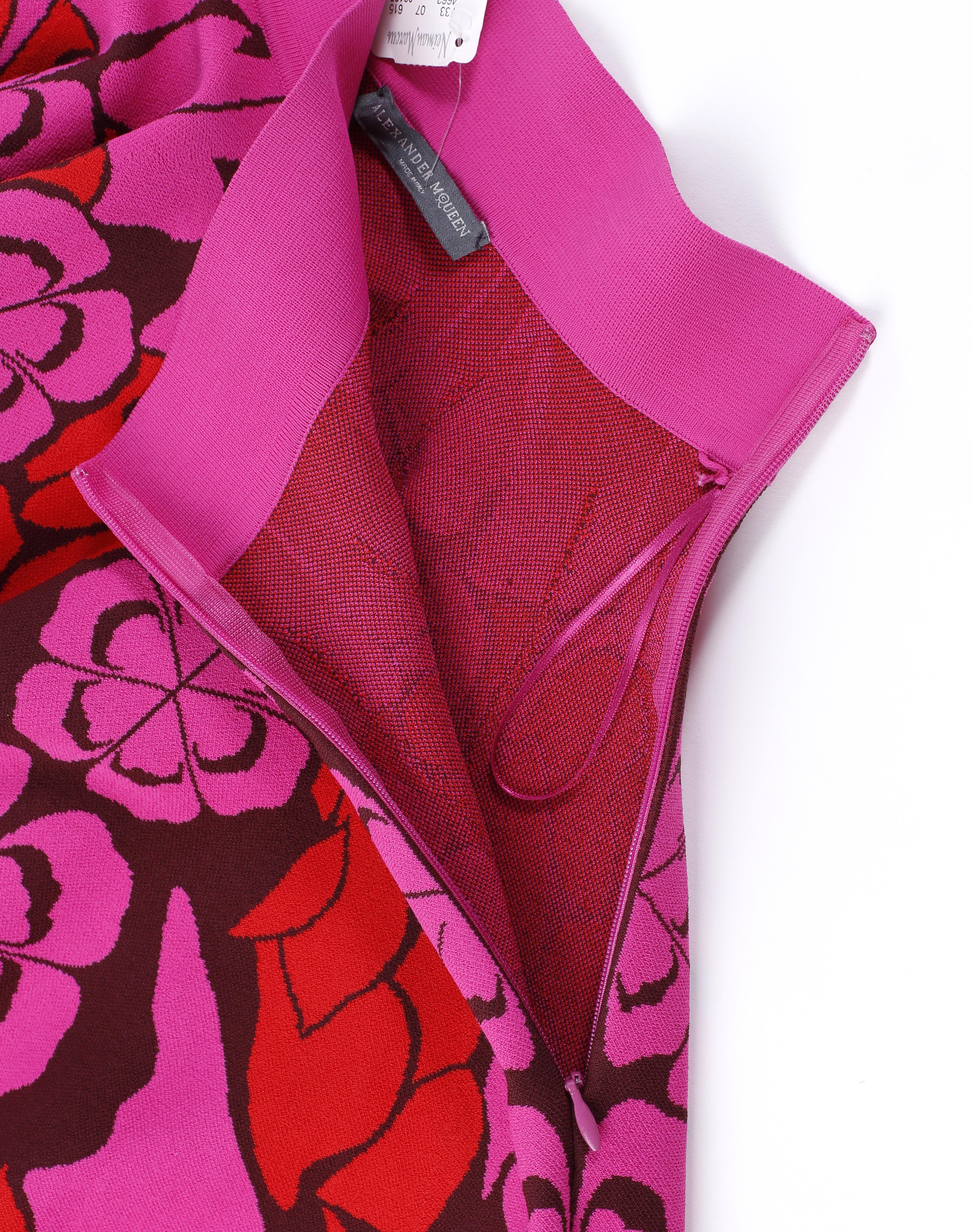 Alexander McQueen Resort 2015 Flower Kaleidoscope Pleated Flair Mini Skirt XS 3