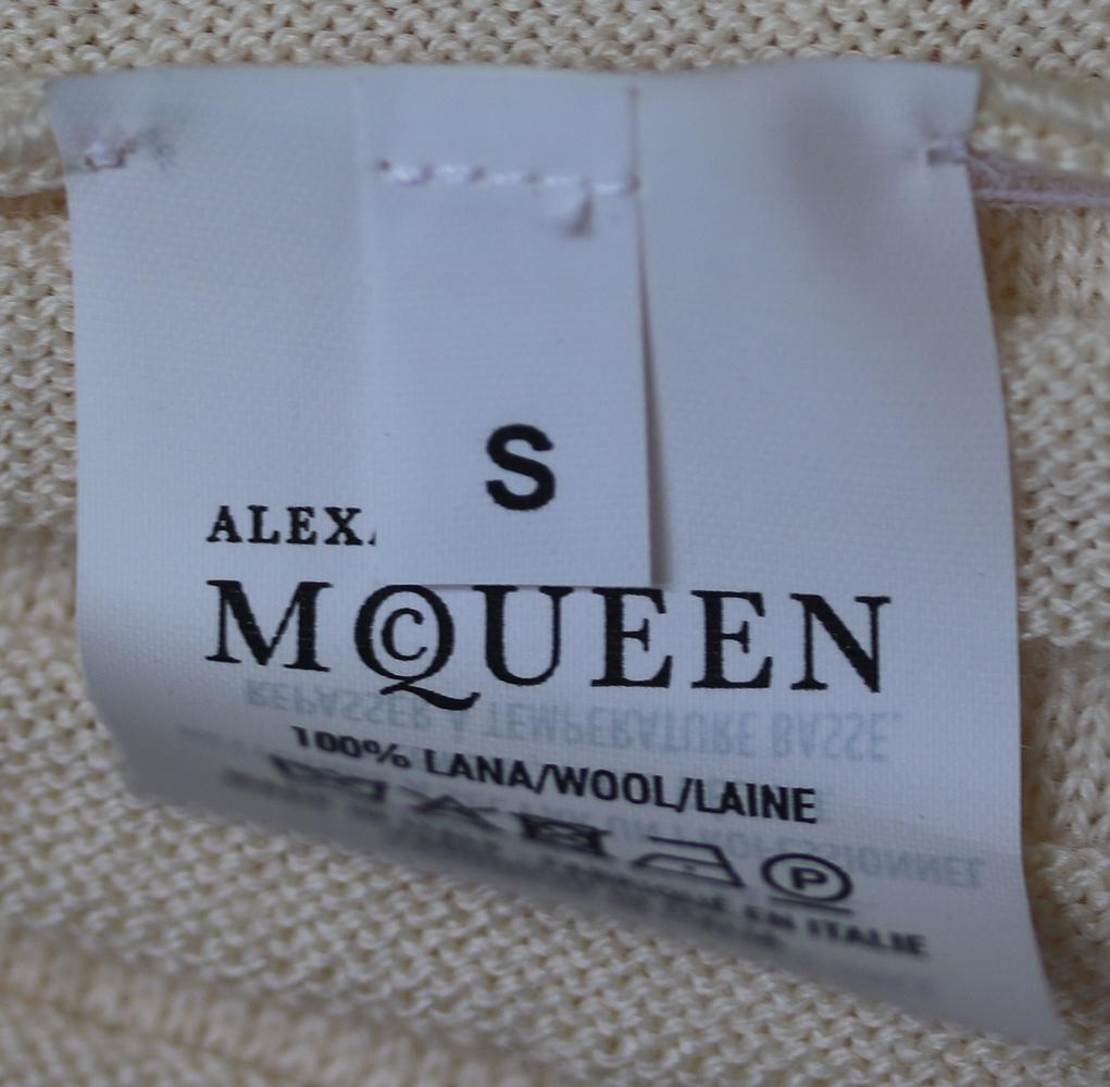 Gray Alexander McQueen Ribbed-Knit Mini Dress 