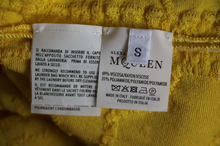 Alexander McQueen Ruffle Stretch Knit Mini Dress at 1stDibs