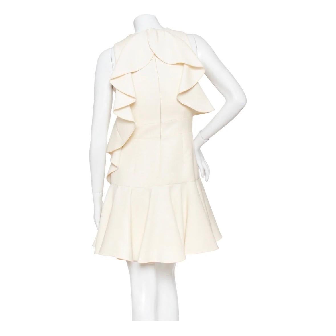 Alexander McQueen Ruffled Mini Dress (2015) In Good Condition For Sale In Los Angeles, CA