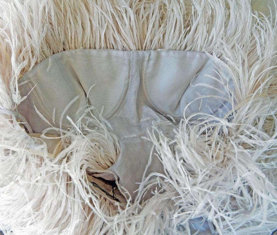Alexander McQueen Runway Ostrich Feather Mini Dress For Sale 6