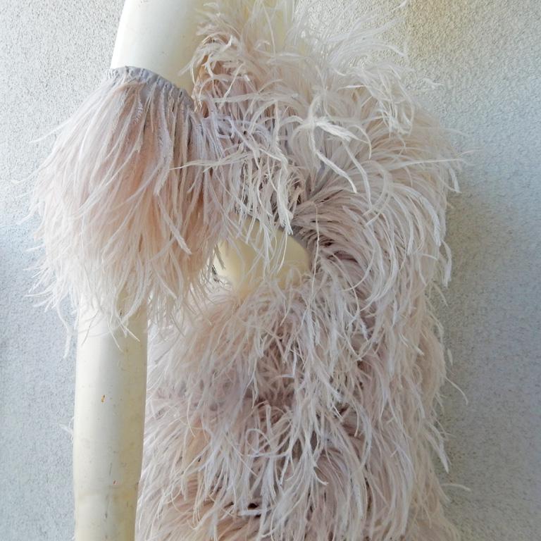 Alexander McQueen Runway Ostrich Feather Mini Dress For Sale 1