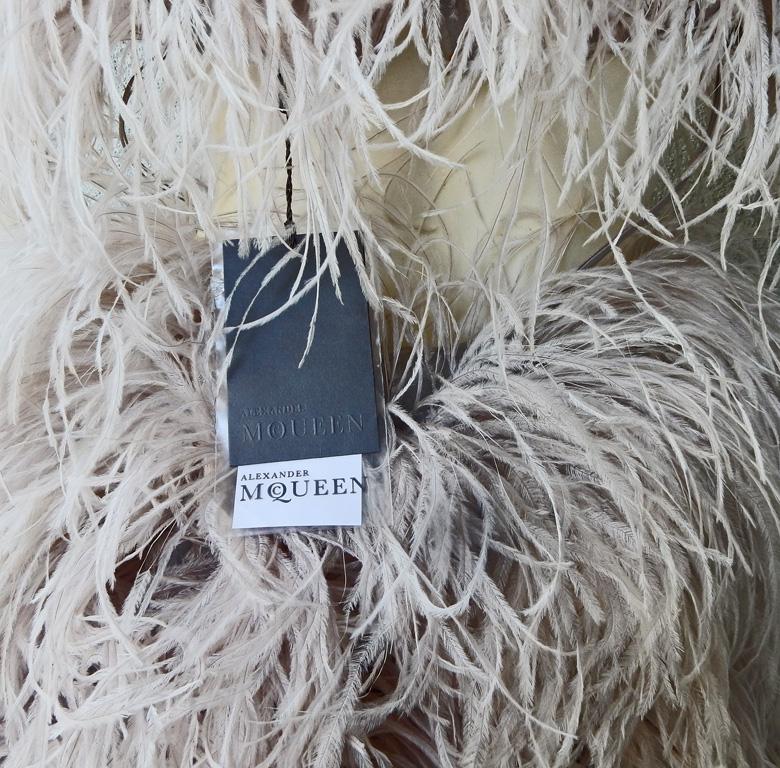 Alexander McQueen Runway Ostrich Feather Mini Dress For Sale 5