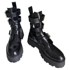 Alexander McQueen Runway Rave Cutout Boots Chunky Size 39 EU 9 US SS2022