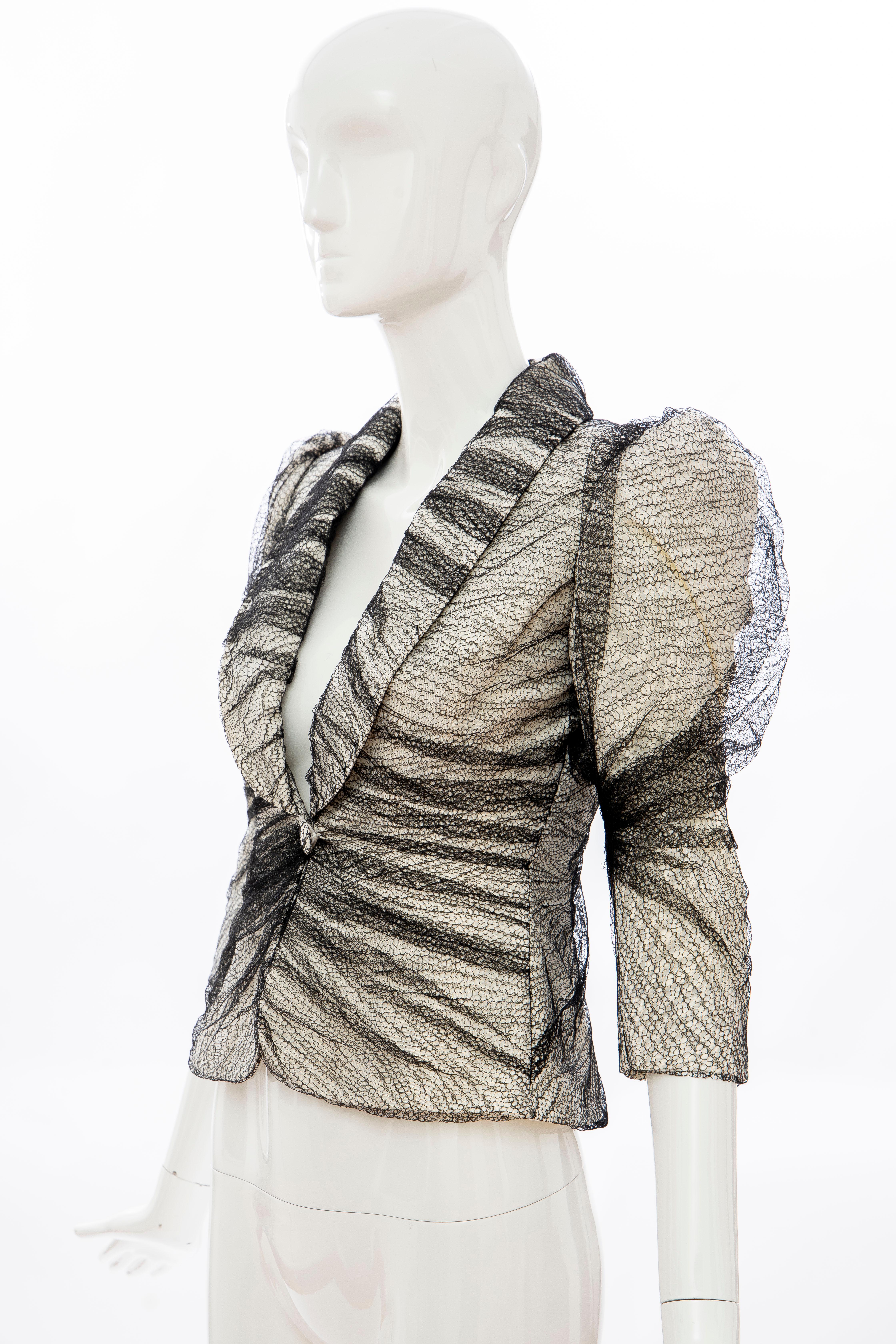 Alexander McQueen Runway Sarabande Collection Tulle Overlay Jacket, Spring 2007 For Sale 2