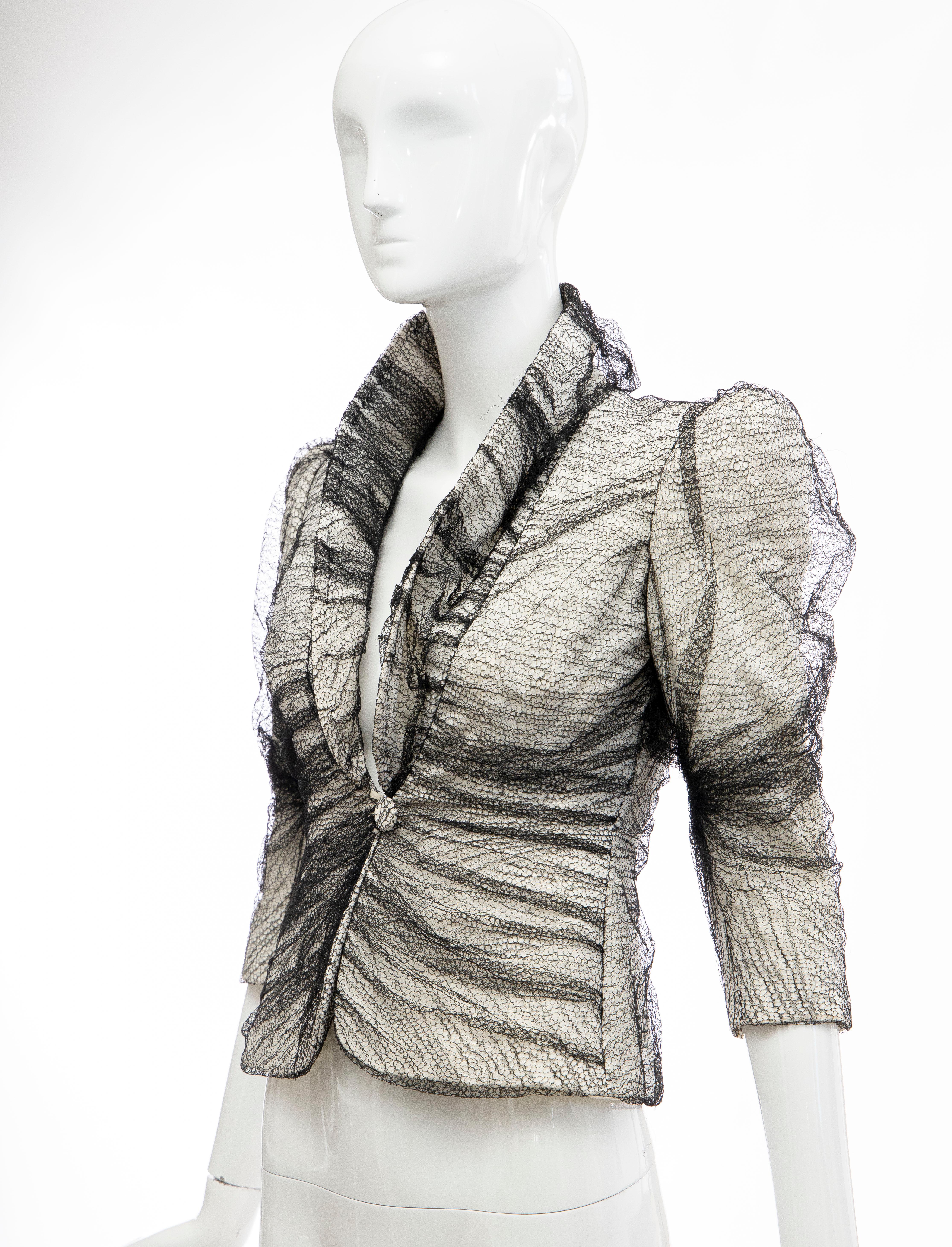 Alexander McQueen Runway Sarabande Collection Tulle Overlay Jacket, Spring 2007 3