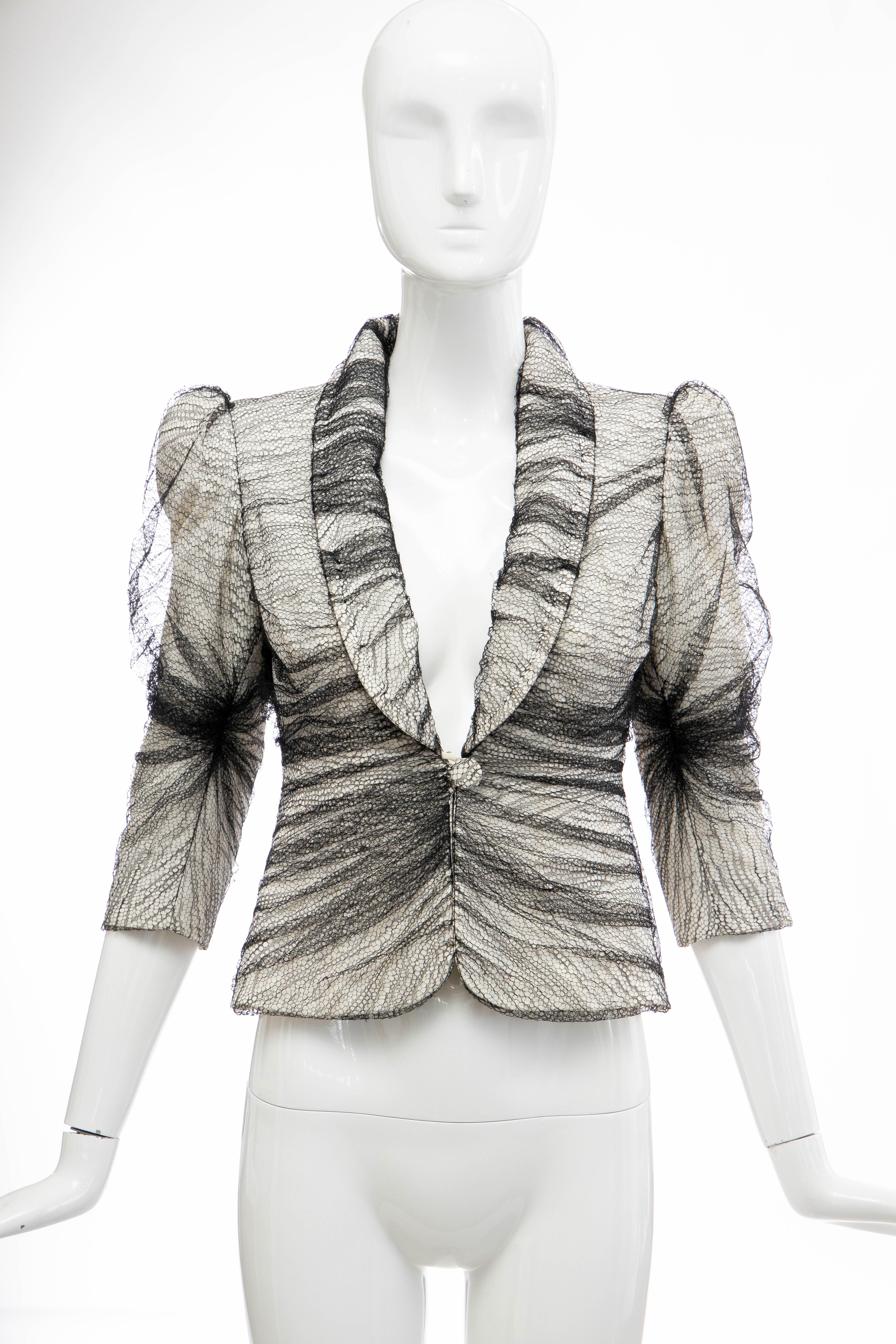 Alexander McQueen Runway Sarabande Collection Tulle Overlay Jacket, Spring 2007 4
