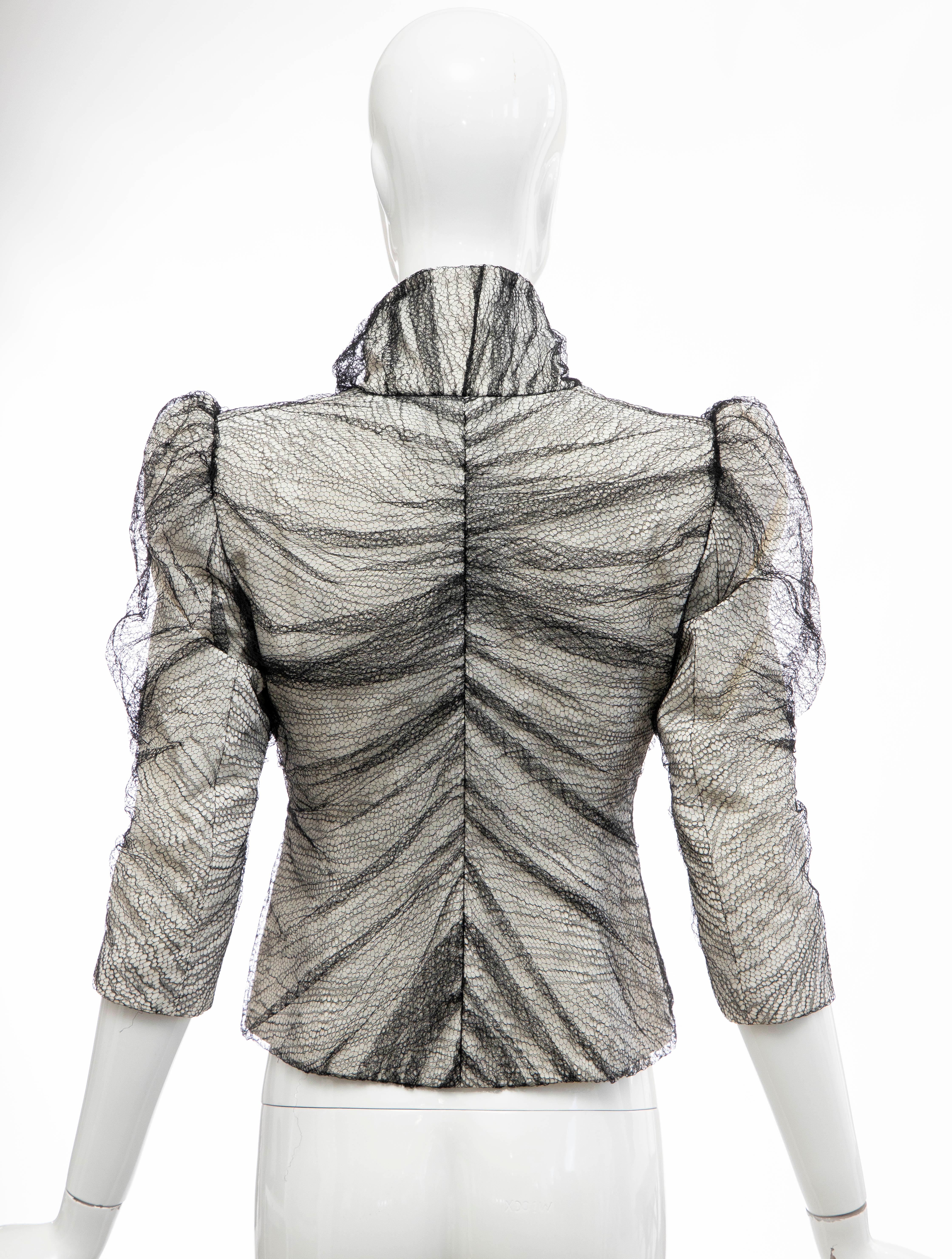 Women's Alexander McQueen Runway Sarabande Collection Tulle Overlay Jacket, Spring 2007