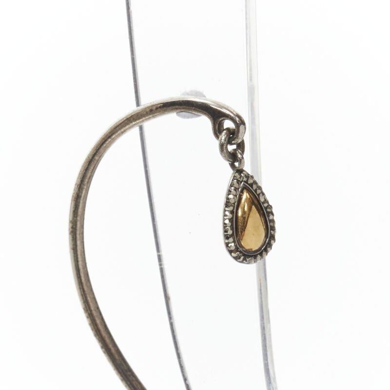 Donna ALEXANDER McQueen Orecchino a goccia in argento con strass, orecchino statement ALEXANDER McQueen in vendita