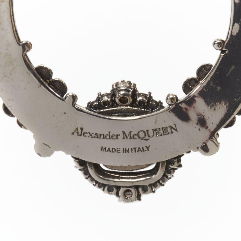 ALEXANDER McQueen Orecchino a goccia in argento con strass, orecchino statement ALEXANDER McQueen in vendita 2