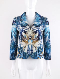 ALEXANDER McQUEEN S/S '09 Natural Dis-tinction Blue Crystal Kaleidoscope Blazer