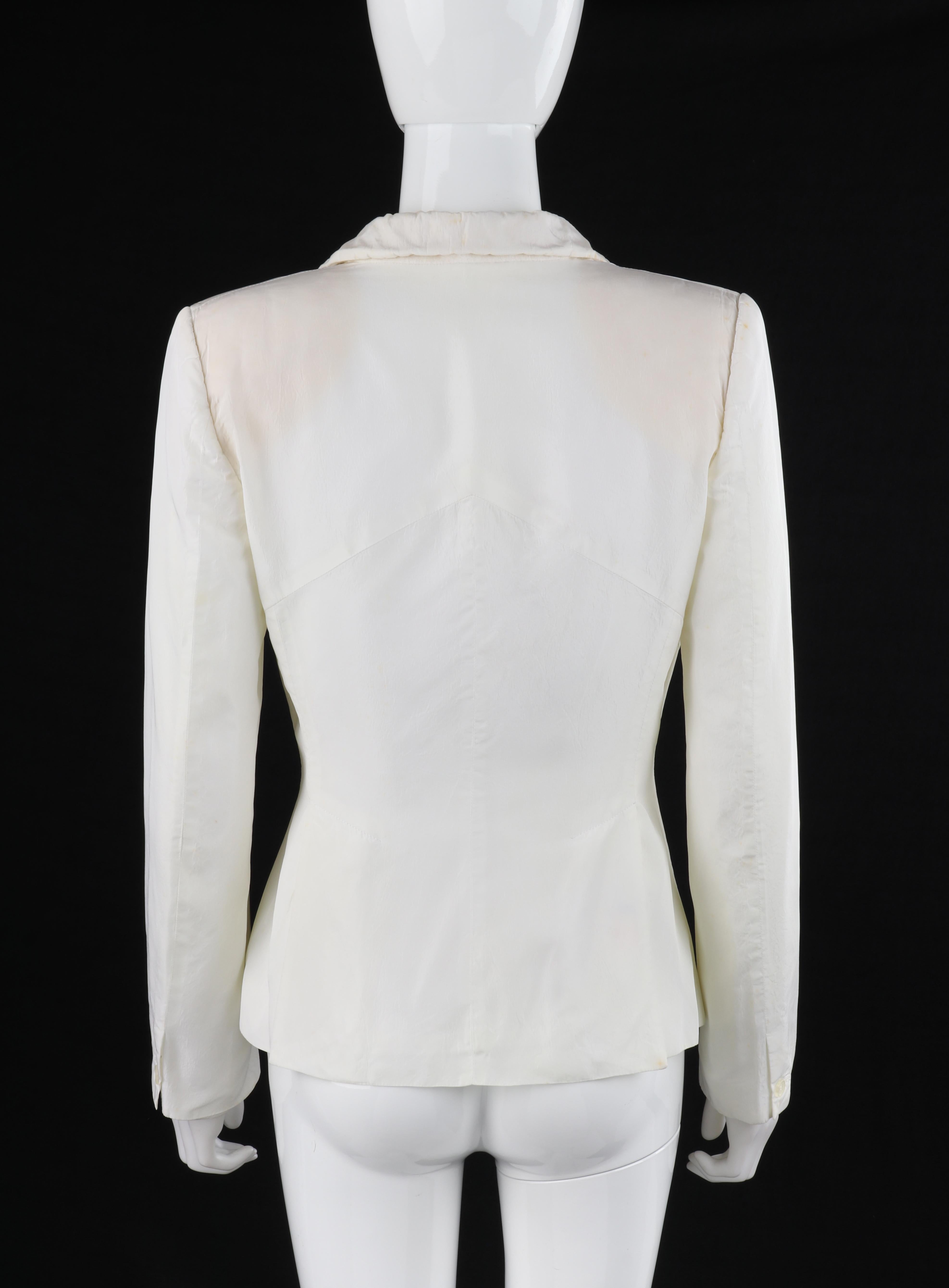 Women's ALEXANDER McQUEEN S/S 1995 “The Birds” Cream Blazer Jacket w/ Birth + Hair Label For Sale