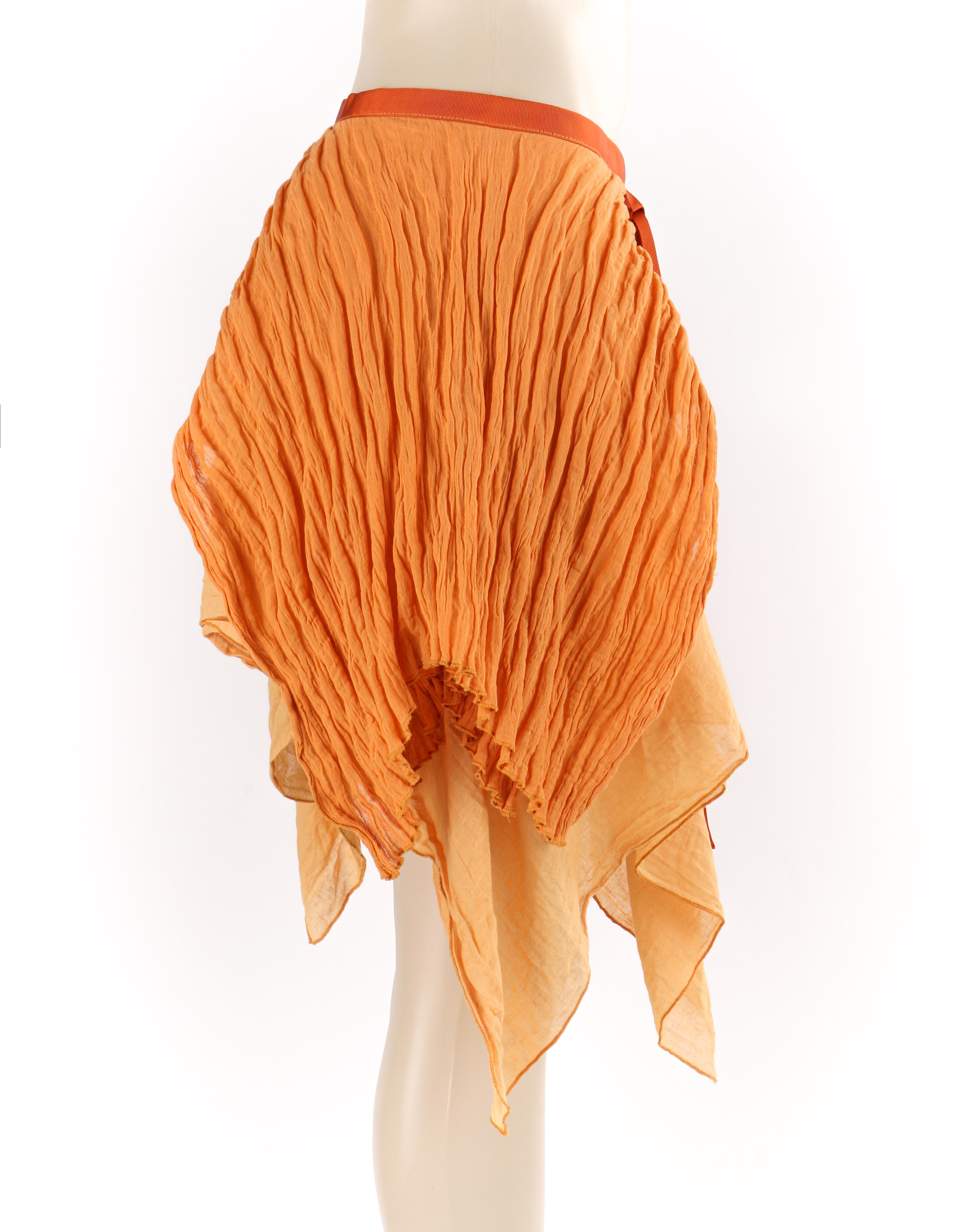 alexander mcqueen orange skirt